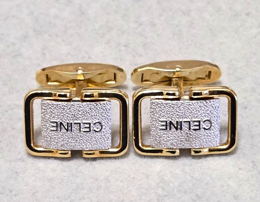 CELINEセリーヌ　ロゴ　SV925タイピン、カフス 箱付き　C2714