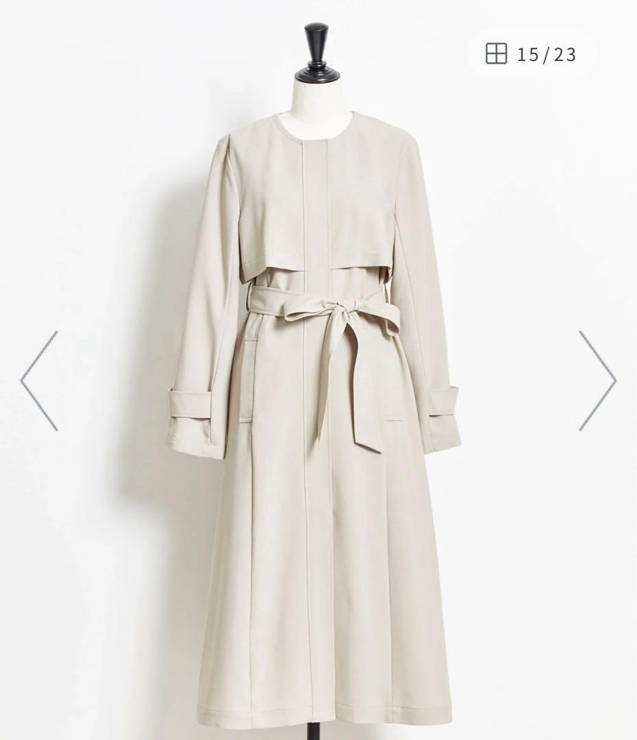 Noela バックプリーツロングコート