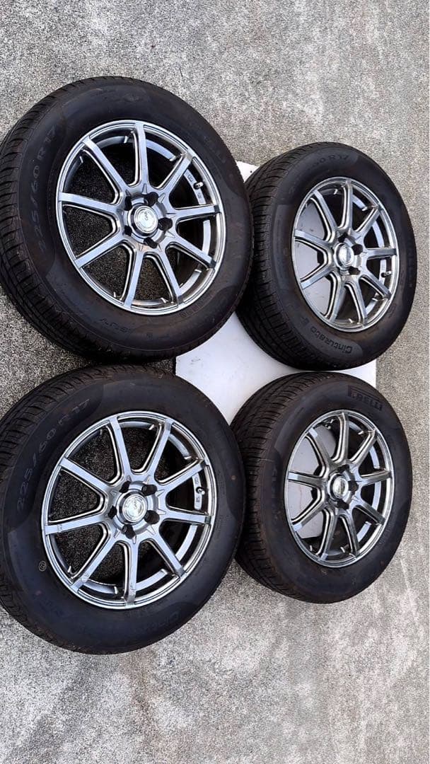 サマータイヤ　PIRELLI 225/60R17 クロームホイール 9スポーク