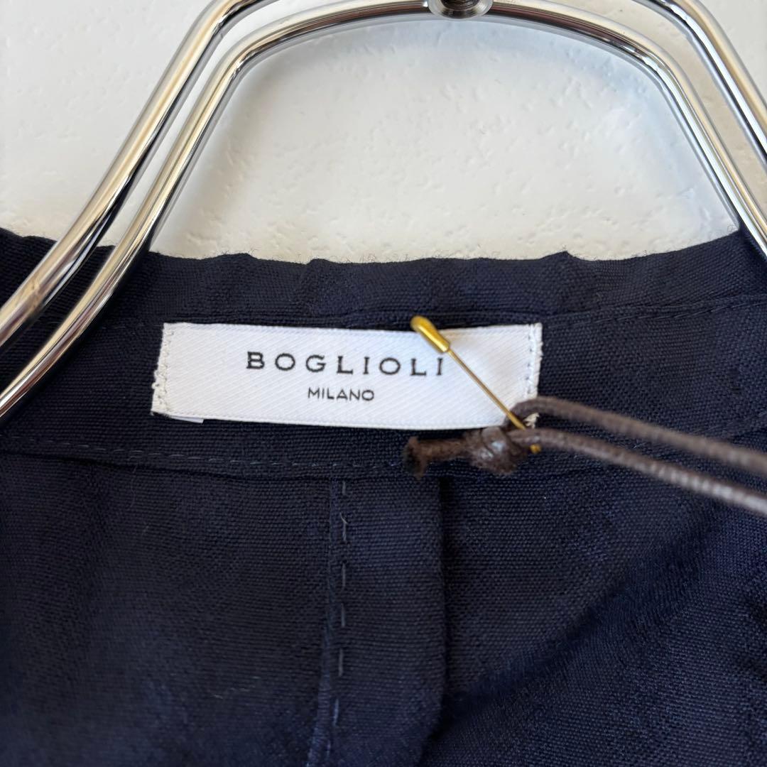 BOGLIOLI✨新品タグ　テーラードジャケット　アンコン　ジャガード　貝ボタン
