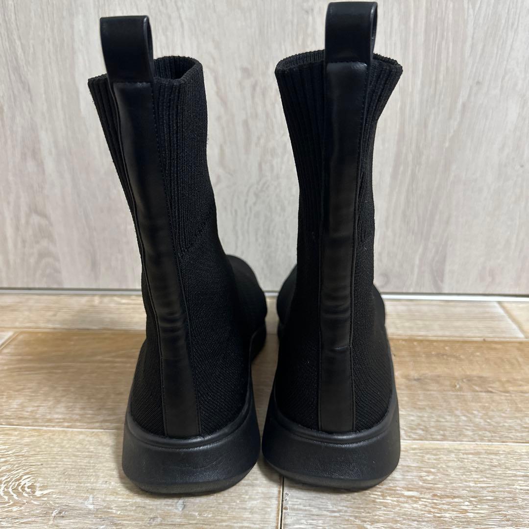 Racbaki ラクバキ ニットブーツ ブラック レディースM