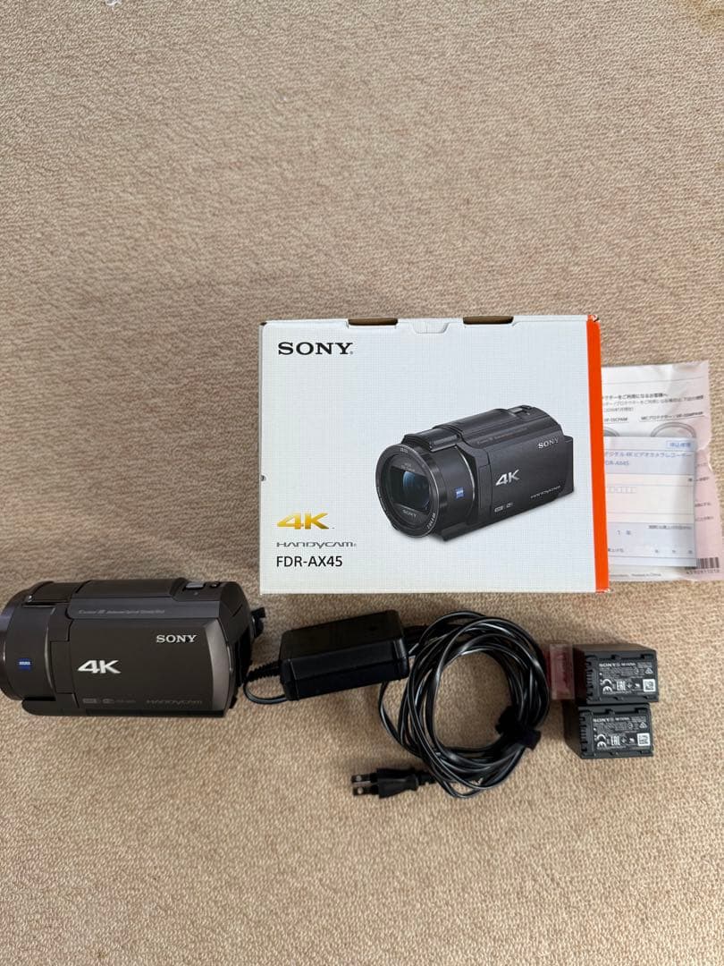 SONY FDR-AX45 本体＋予備バッテリー1つ＋SDカード256GB