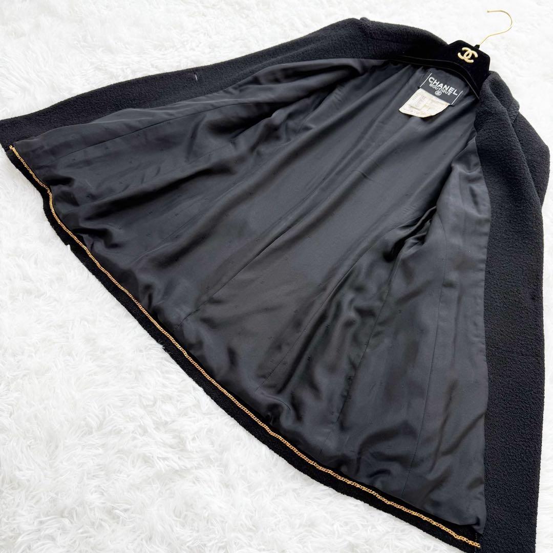 CHANEL 90’s VINTAGE ブラックツイードジャケット 金ココボタン