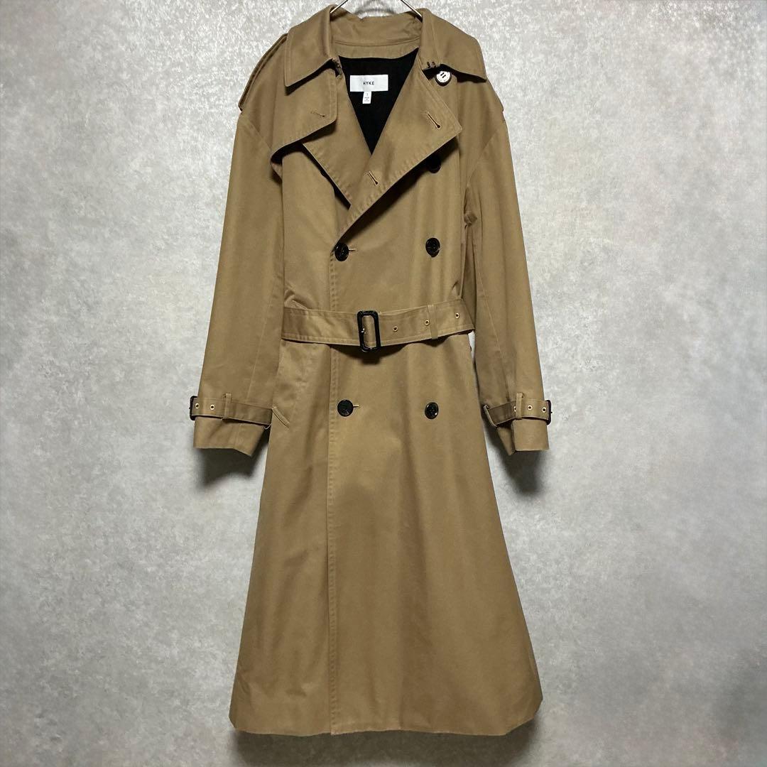 【美品】HYKE　ハイク　LONG BIG FIT　トレンチコート