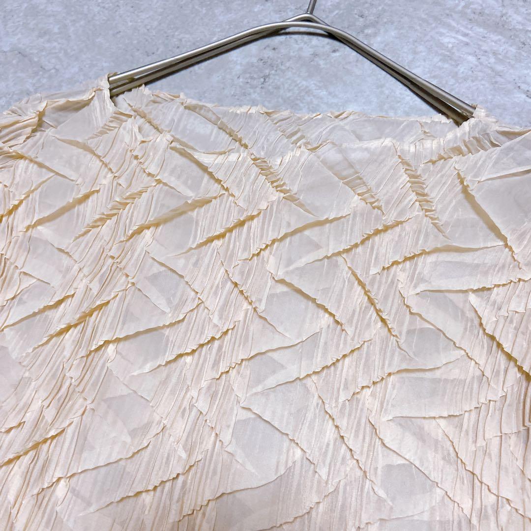 ISSEY MIYAKE WHITE LABEL 変形プリーツ　トップス