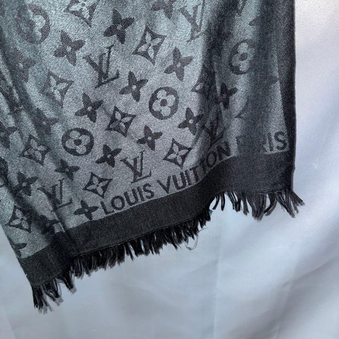 ルイヴィトン　LV シルク　大判ストール　モノグラム