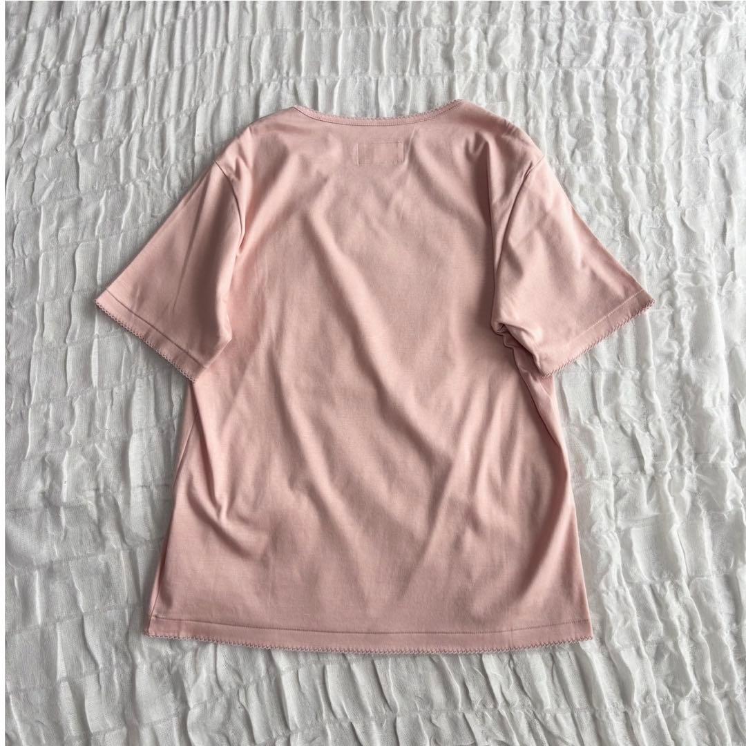 【新品未使用】 ピンクハウス 刺繍ロゴレースTシャツ 近年モデル プルオーバー