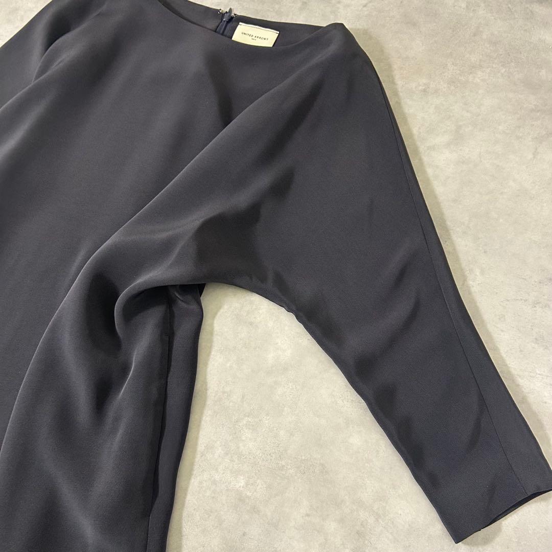 【UNITED ARROWS】上品シルエット 七分袖ワンピース 36 S〜M相当