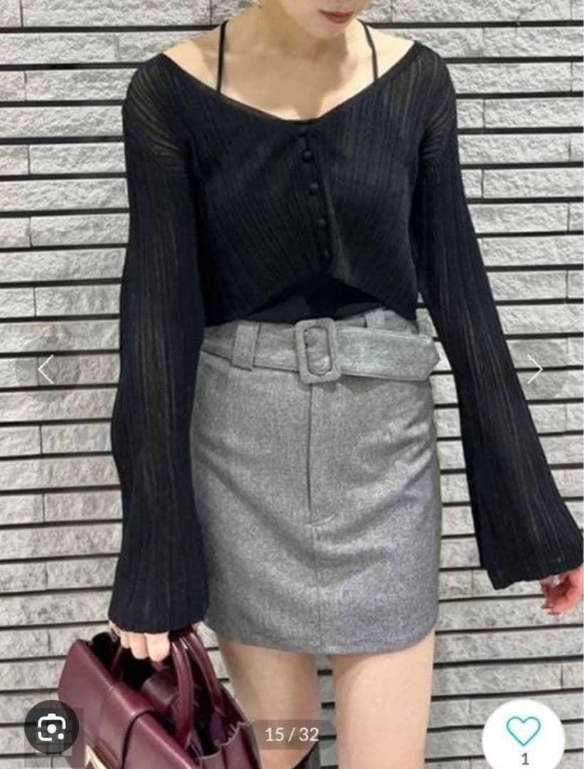 【美品】シアーカーデ＆カップインキャミSET SNIDEL