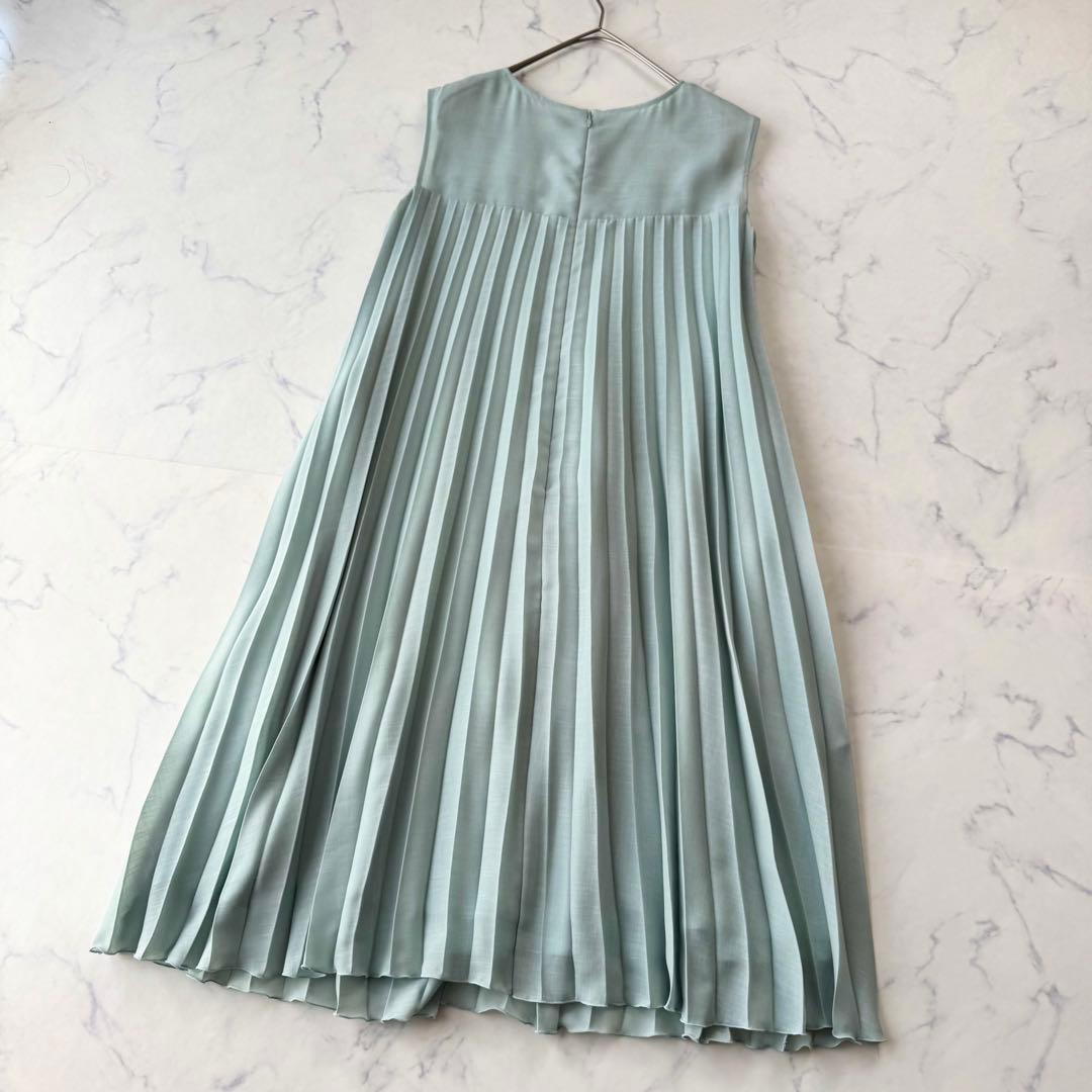 極美品 フォクシー ELEGANT PLEATS DRESS ワンピース フレア