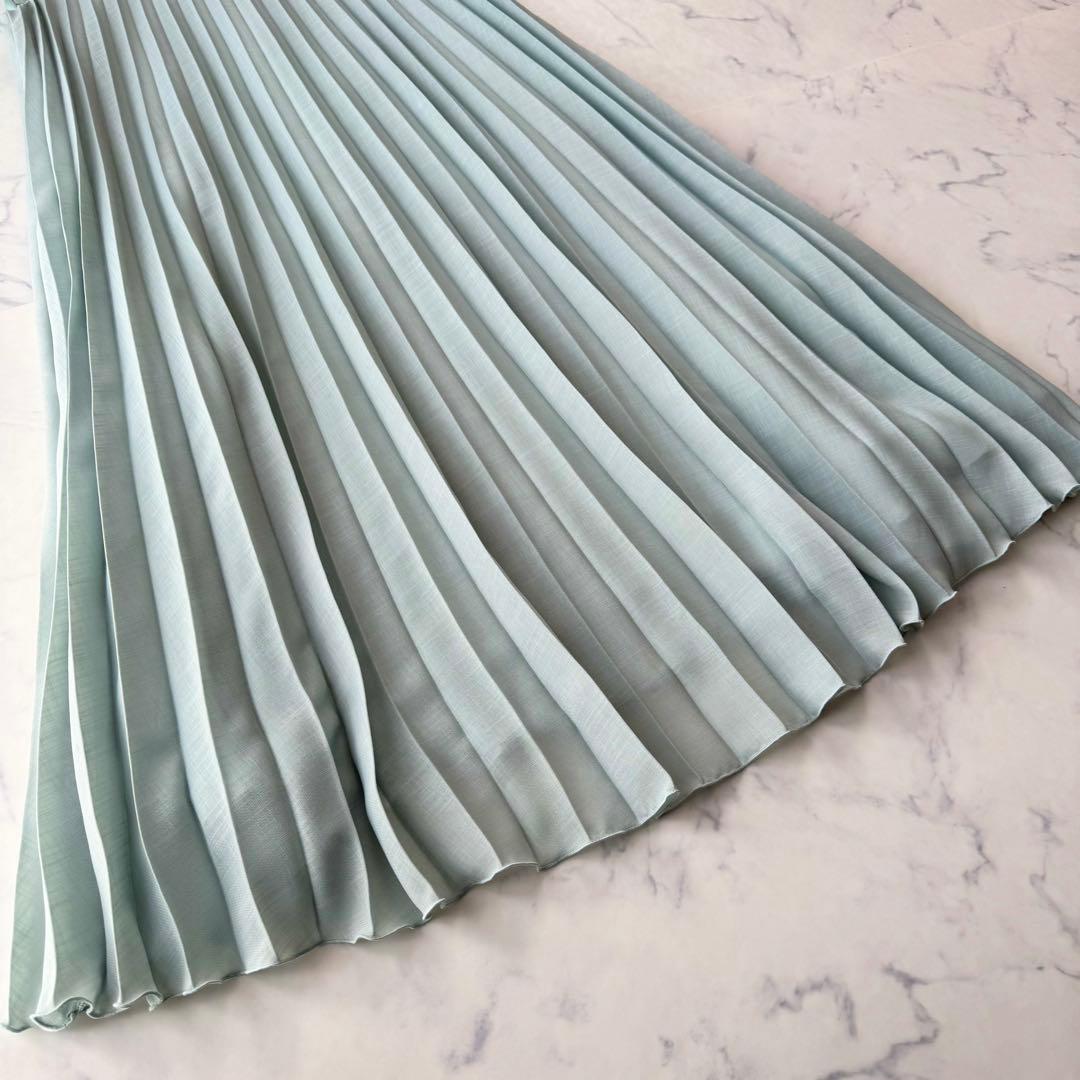 極美品 フォクシー ELEGANT PLEATS DRESS ワンピース フレア