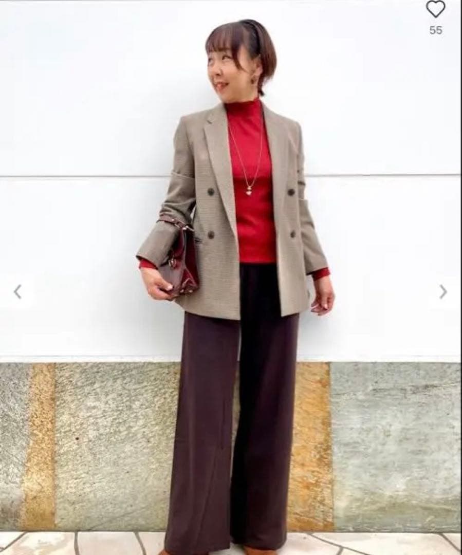 今季ユニクロ完売　ダブルジャケット ブラウン M