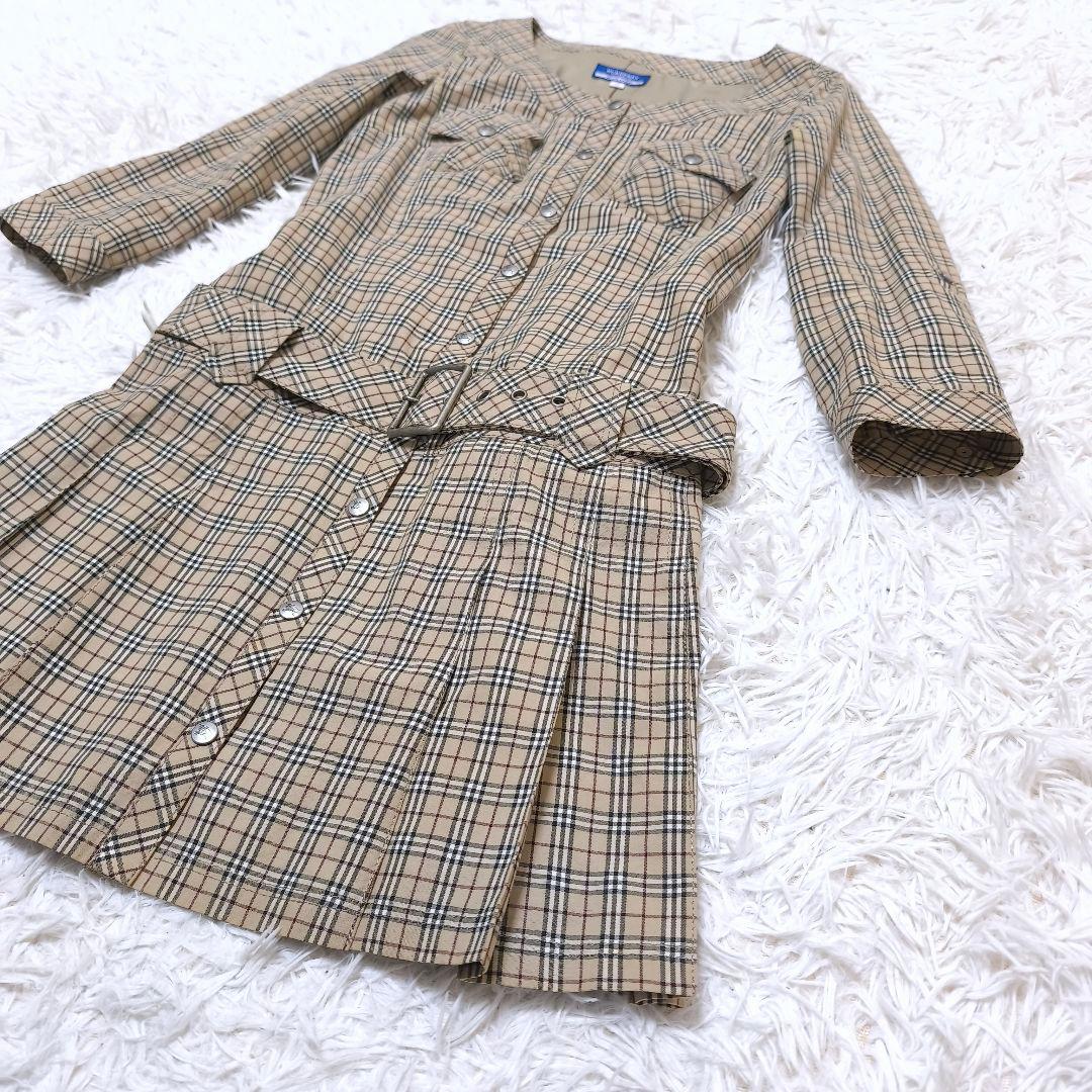 BURBERRY バーバリーノバチェックホースロゴ 2wayベルテッドワンピース
