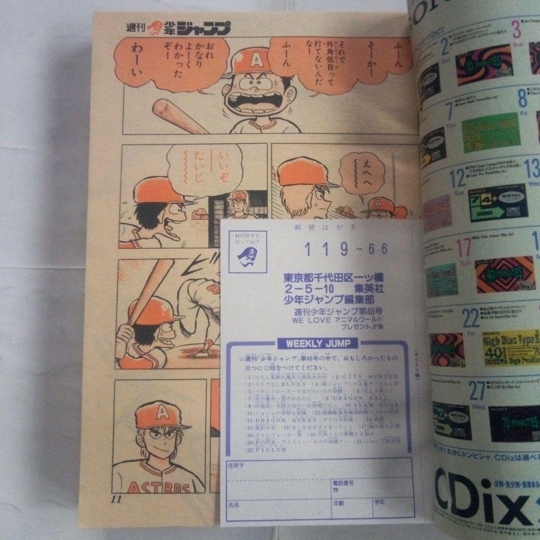 週刊少年ジャンプ1991年46号　表紙　ろくでなしBLUES
