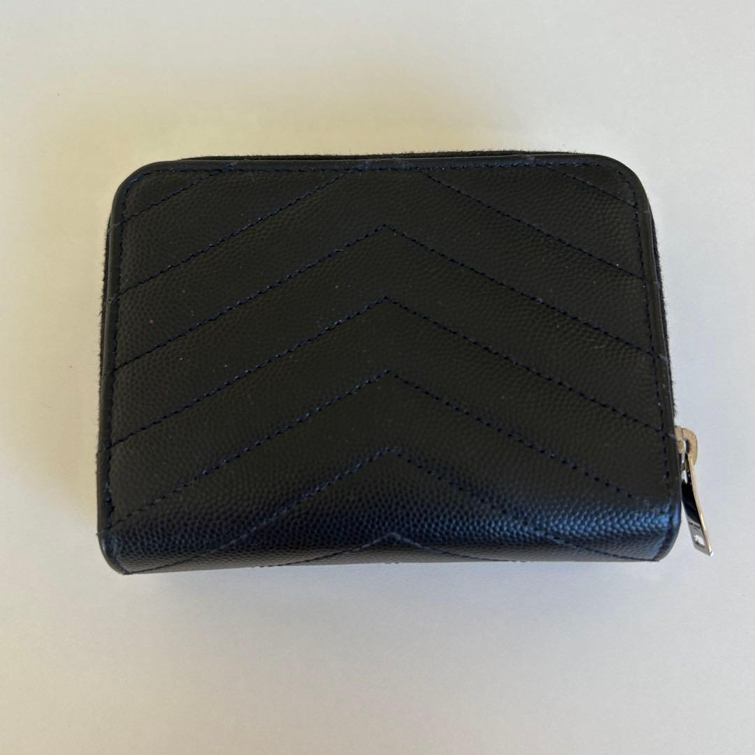 YSL サンローラン カサンドラ　キャビアスキン　ブラック　レザー　072