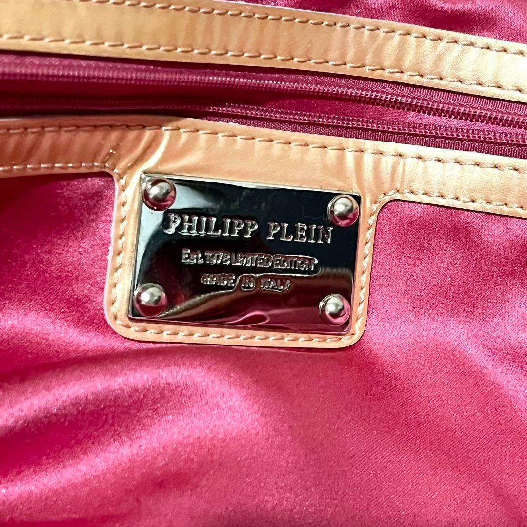 希少 ✨美品 ✨フィリッププレイン　デニム スカル ボストンバッグ ビジュー