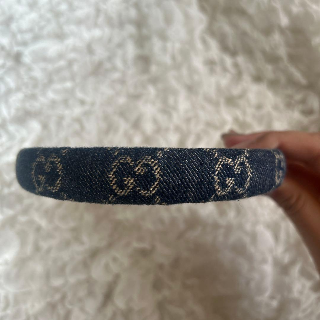 GUCCI エコウォッシュデニムヘアバンド