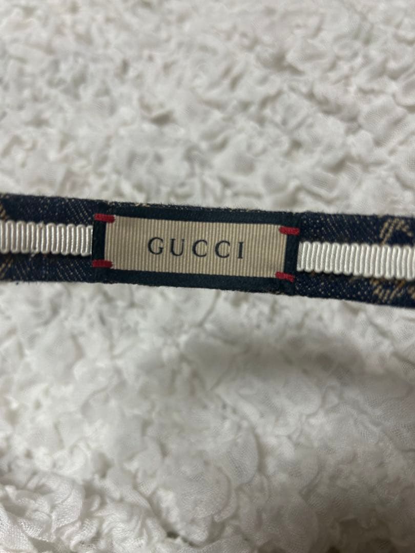 GUCCI エコウォッシュデニムヘアバンド