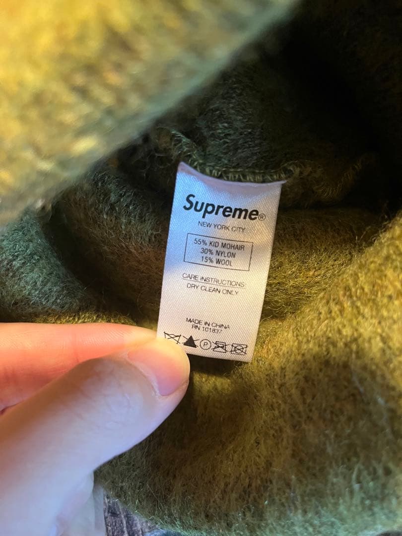 【極希少・完売品】Supreme モヘア風ビーニー 絶妙オリーブ