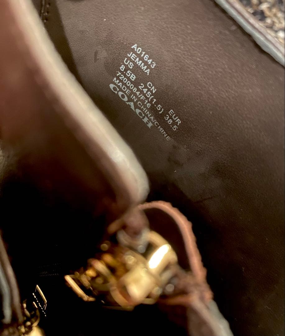 ☆COACH☆コーチ☆ショートブーツ☆ブラウン☆24.5センチ☆美品