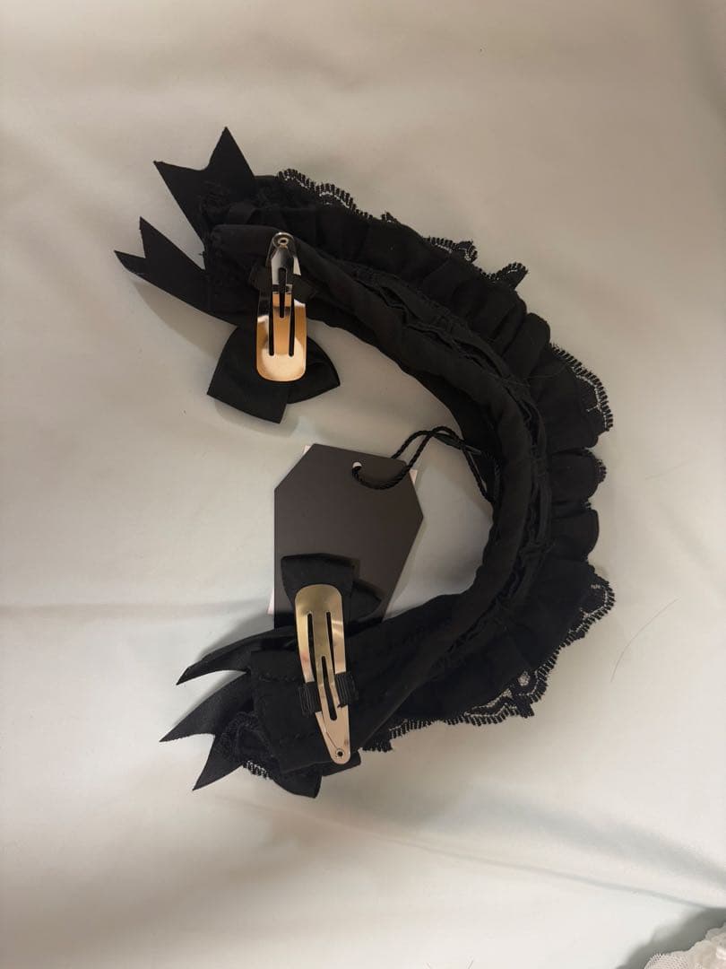 新品タグ付き Dimmoire メイドヘアアクセサリー/Black