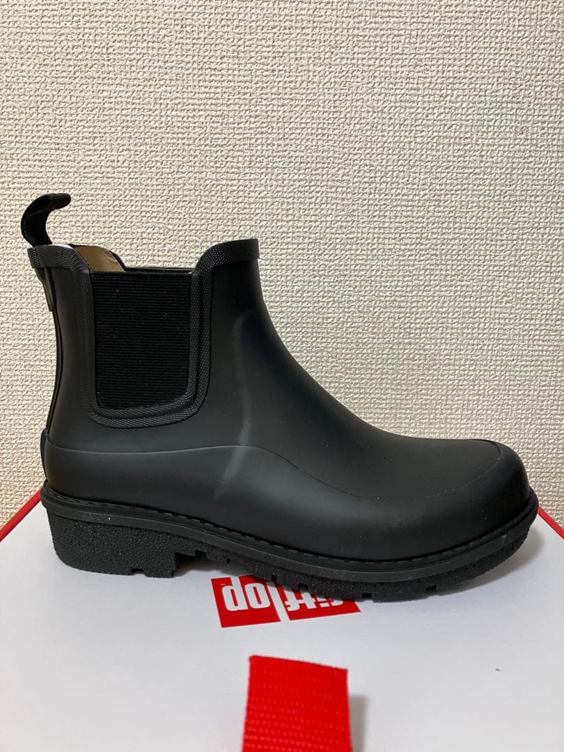 fitflopブラックラバーショートブーツ23cm