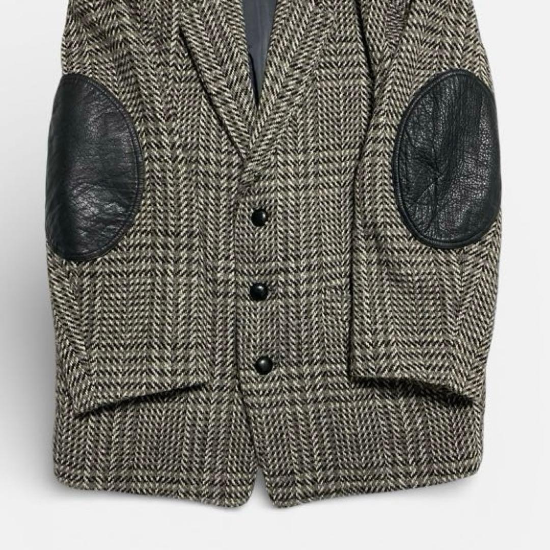 90s ISSEY MIYAKE ツイード ヘリンボーン エルボーパッチ　9