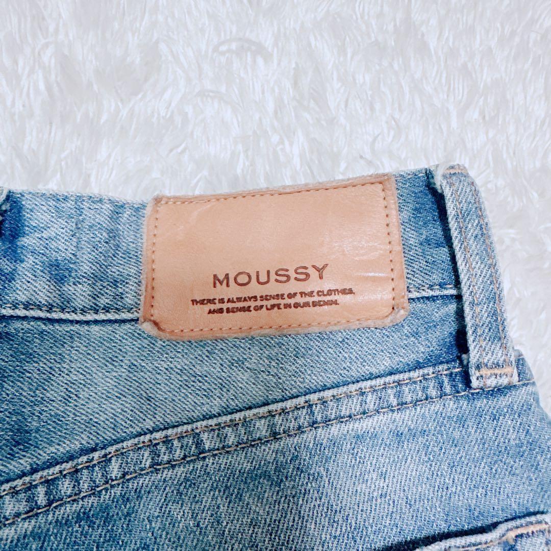 MOUSSY マウジー フレアデニム MVS FLARE 24 ライトブルー