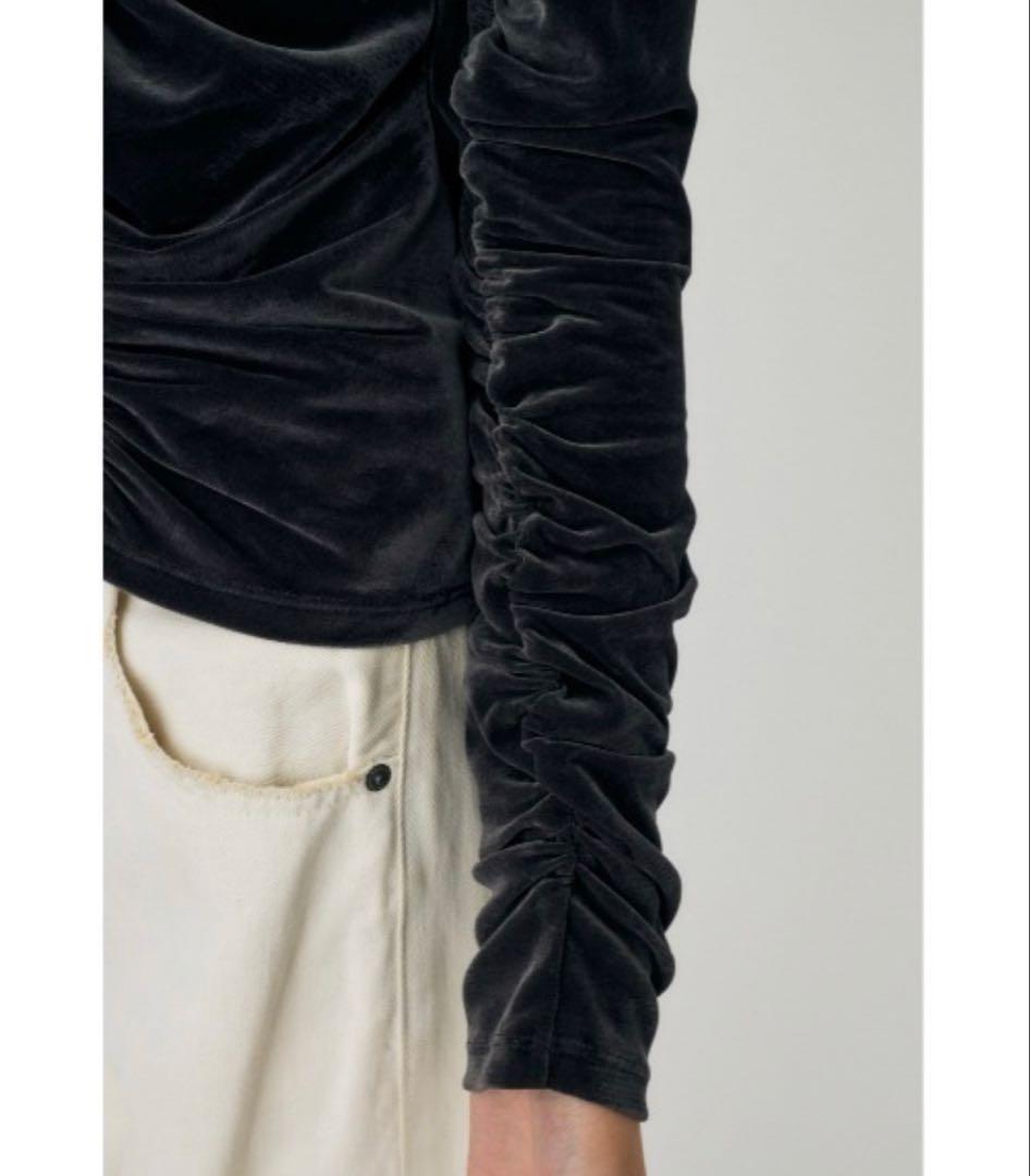 moussy シアーベロアカーディガン　グレー