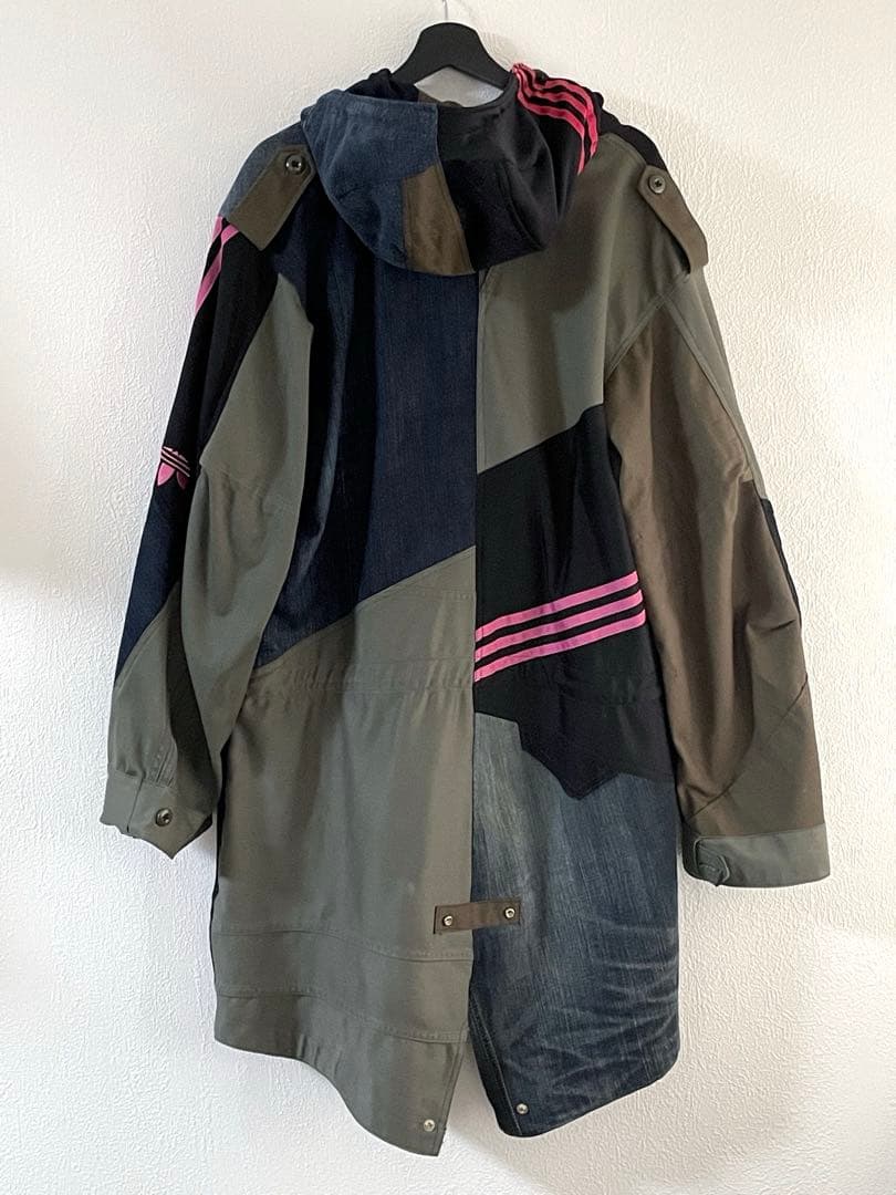 リメイク デニム ジャージ モッズコート adidas