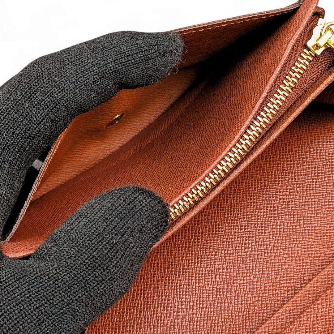 外観美 ルイヴィトン モノグラム ポルトモネ ビエ トレゾール 折り財布