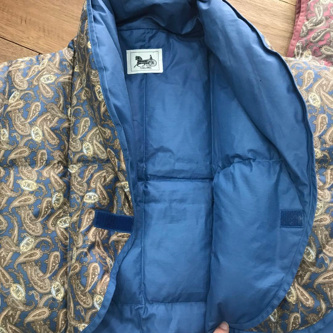 美品　セリーヌ ペーズリーダウン　フェザー　ポンチョ　セット