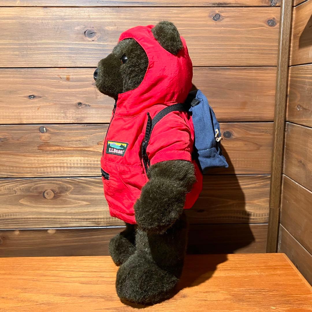 llbean teddy bear コラボ　ぬいぐるみ　アノラックパーカー　赤