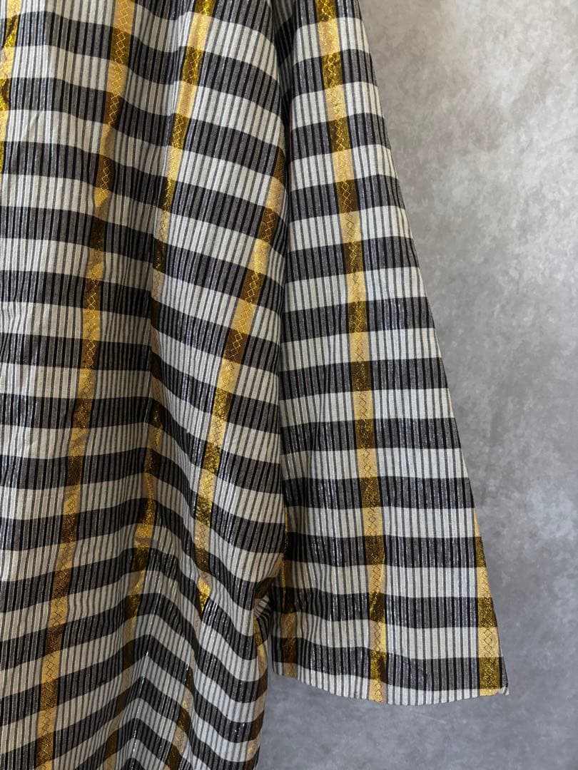 vintage used メタリック　コート　ワンピース
