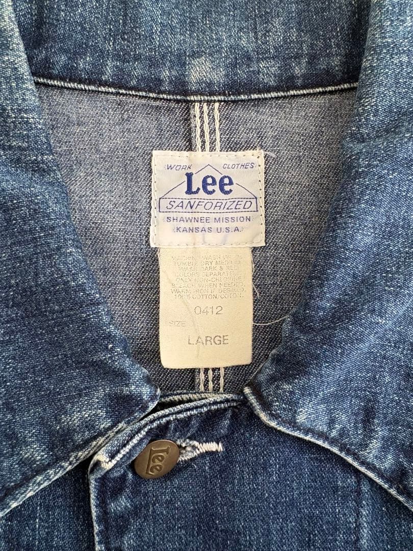 Lee 91-J カバーオール0412 90s 復刻 ハウスタグ Lサイズ 良品
