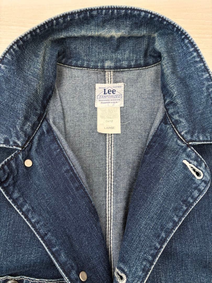 Lee 91-J カバーオール0412 90s 復刻 ハウスタグ Lサイズ 良品