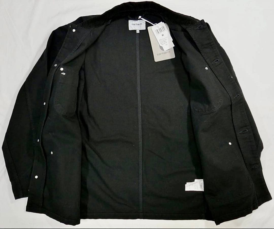 3.74万円 Carhartt カーハートOG CHORE COAT 黒/黒 M
