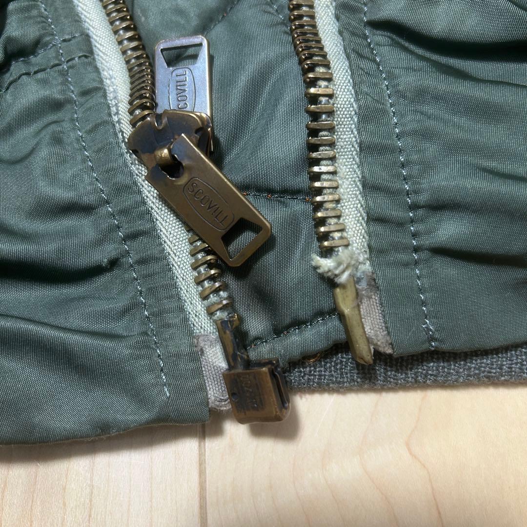 推定80s SCOVILL GRIPPER採用 MA-1 ファスナー不良