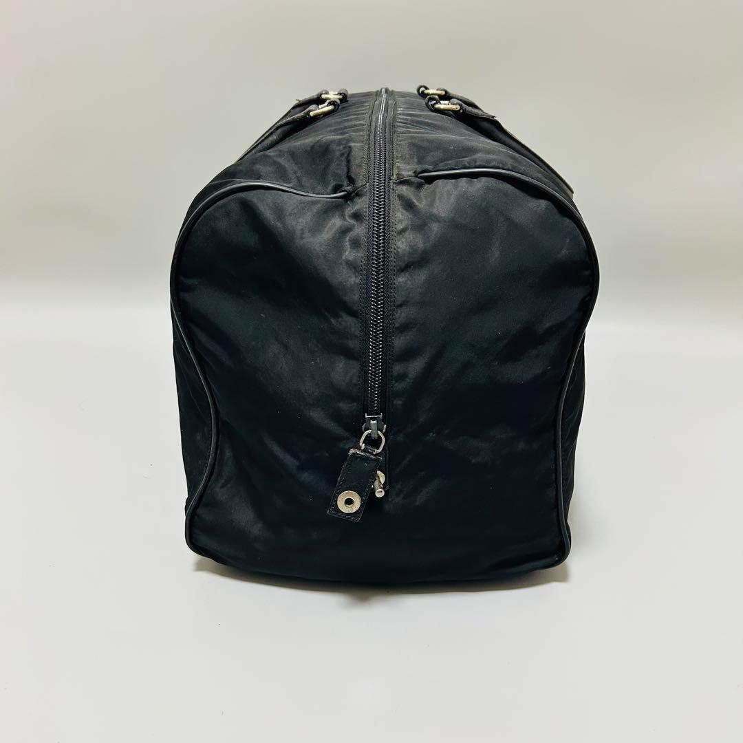 PRADA プラダ 三角プレート ボストンバッグ トラベルバッグ 黒色