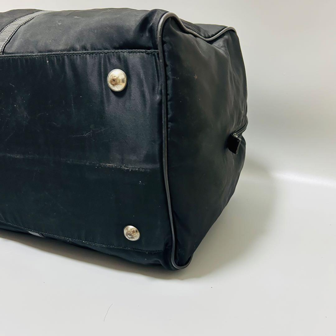 PRADA プラダ 三角プレート ボストンバッグ トラベルバッグ 黒色