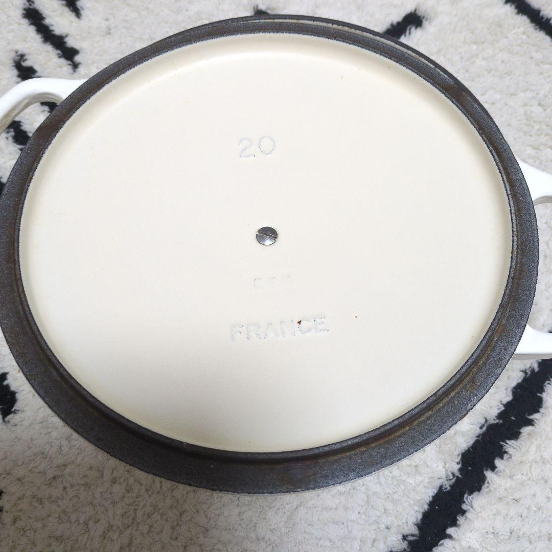 LE CREUSET ホワイト 両手鍋 20
