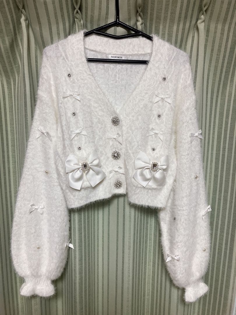 NOEMIE 完売色含む♡メニーリボンビジューシャギーカーデ2点セット