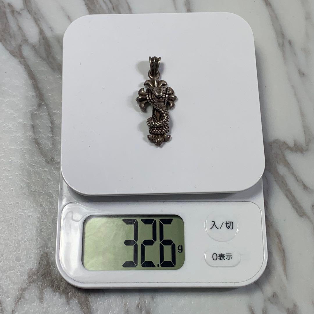 アクセサリー vintage silver925 snake cross pendant