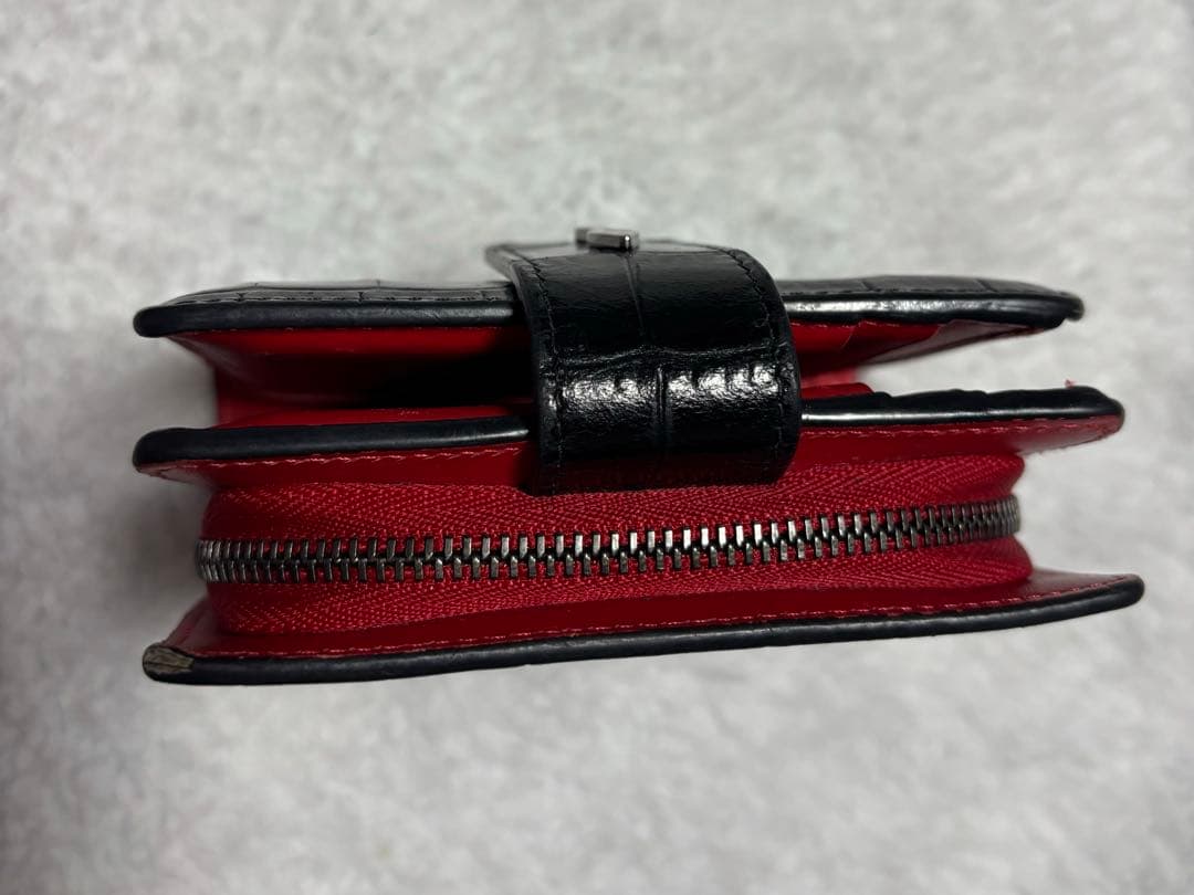 Christian Louboutin ブラック クロコ型押し