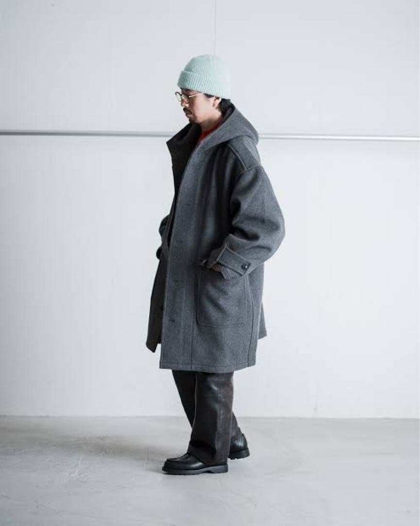 is-ness イズネスHOODED DUFFLE COAT