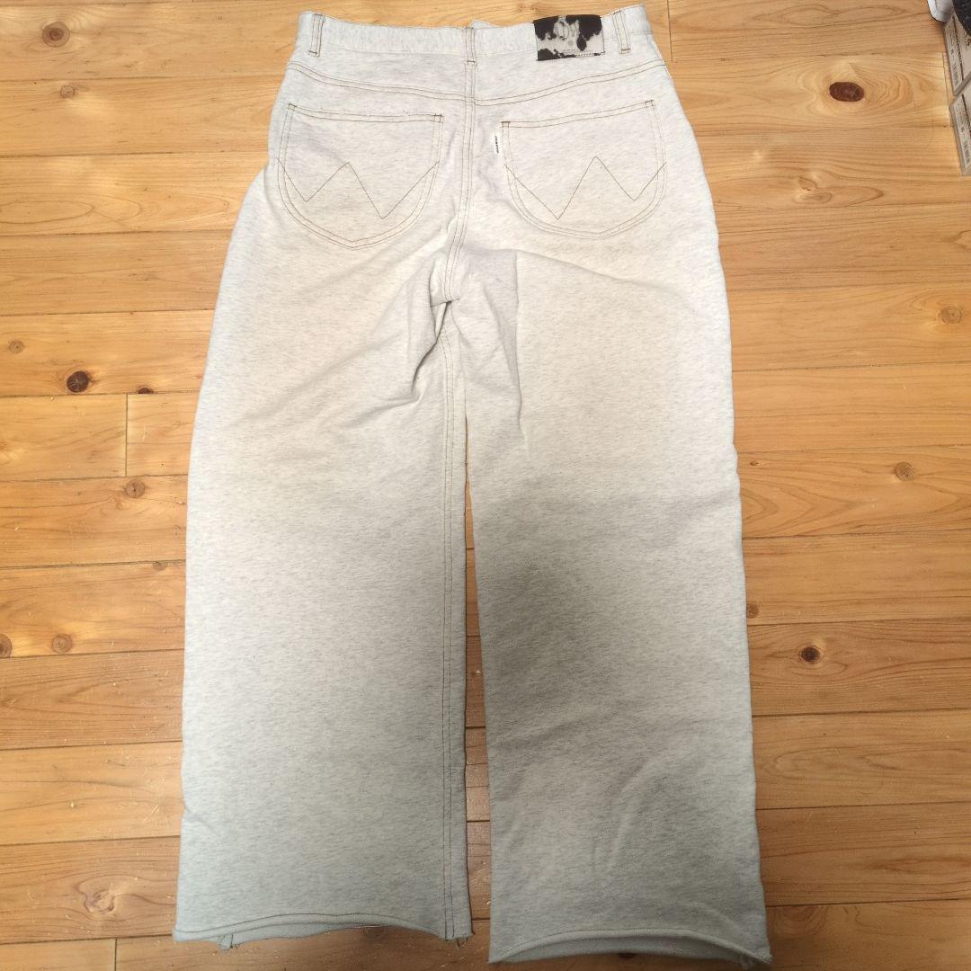 BADWAY ダメージ加工 グレー パンツ スウェット生地 新品