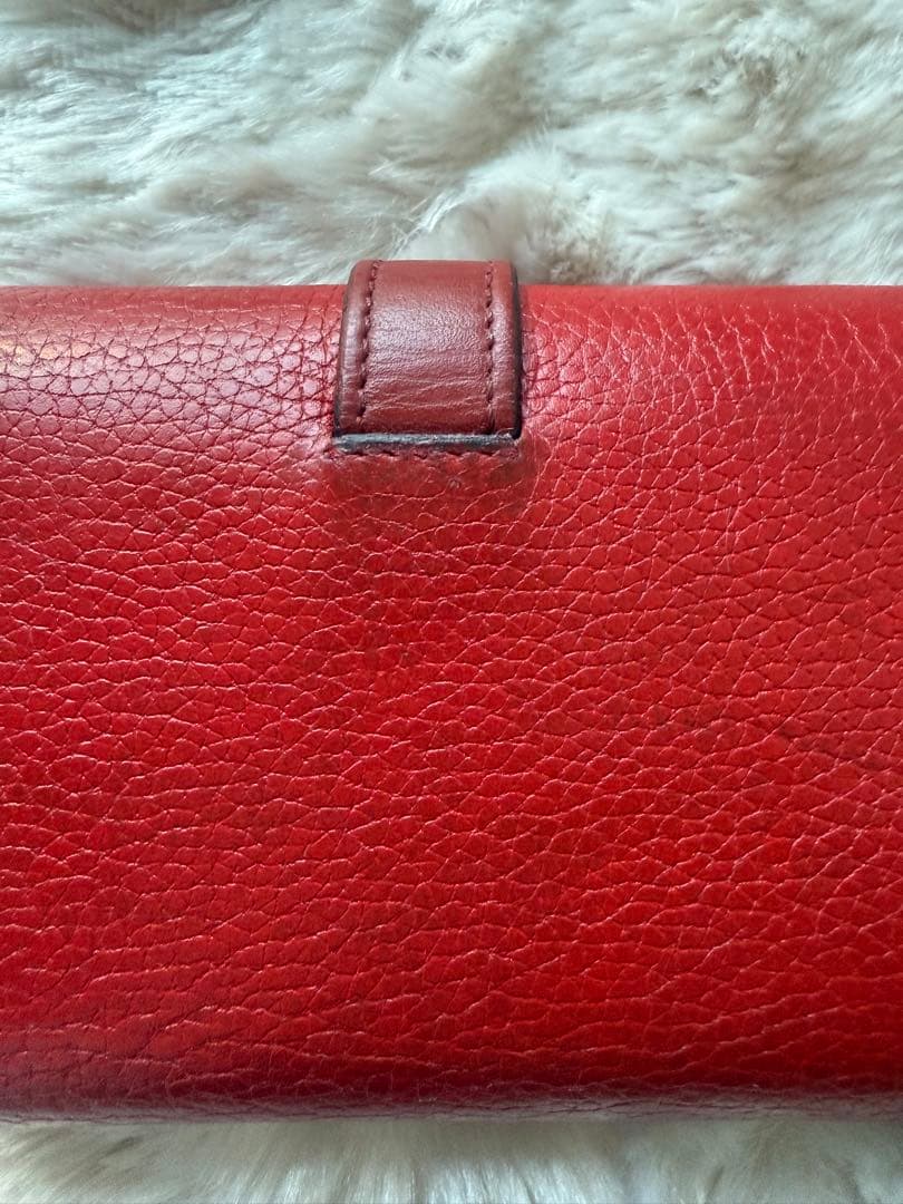 チ*コ様 LOEWE ロエベ レッド 赤 バーティカルウォレット スモール 三つ