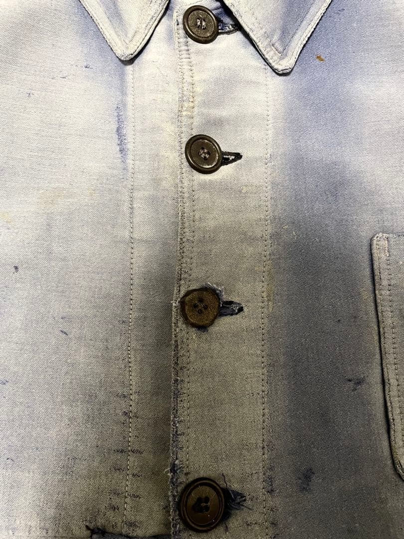 雰囲気抜群 40-50's french moleskin jacket ボロ