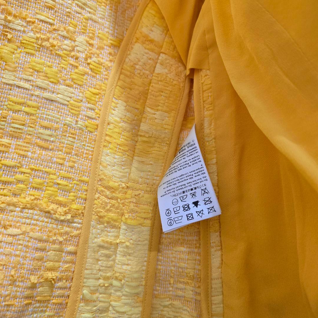 4月3日で終了!美品！ESCADA エスカーダイエローテーラードジャケット