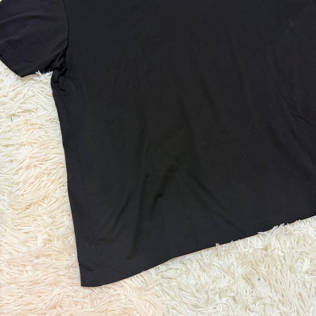 【美品】TATRAS ロゴ刺繍 Tシャツ ブラック 04サイズ XL